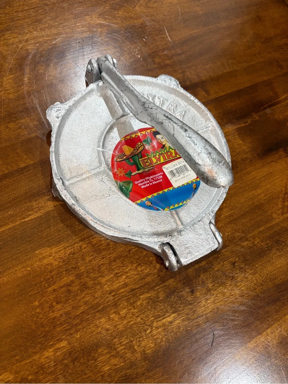 Silver Cast Aluminum Tortilla Press - Silver